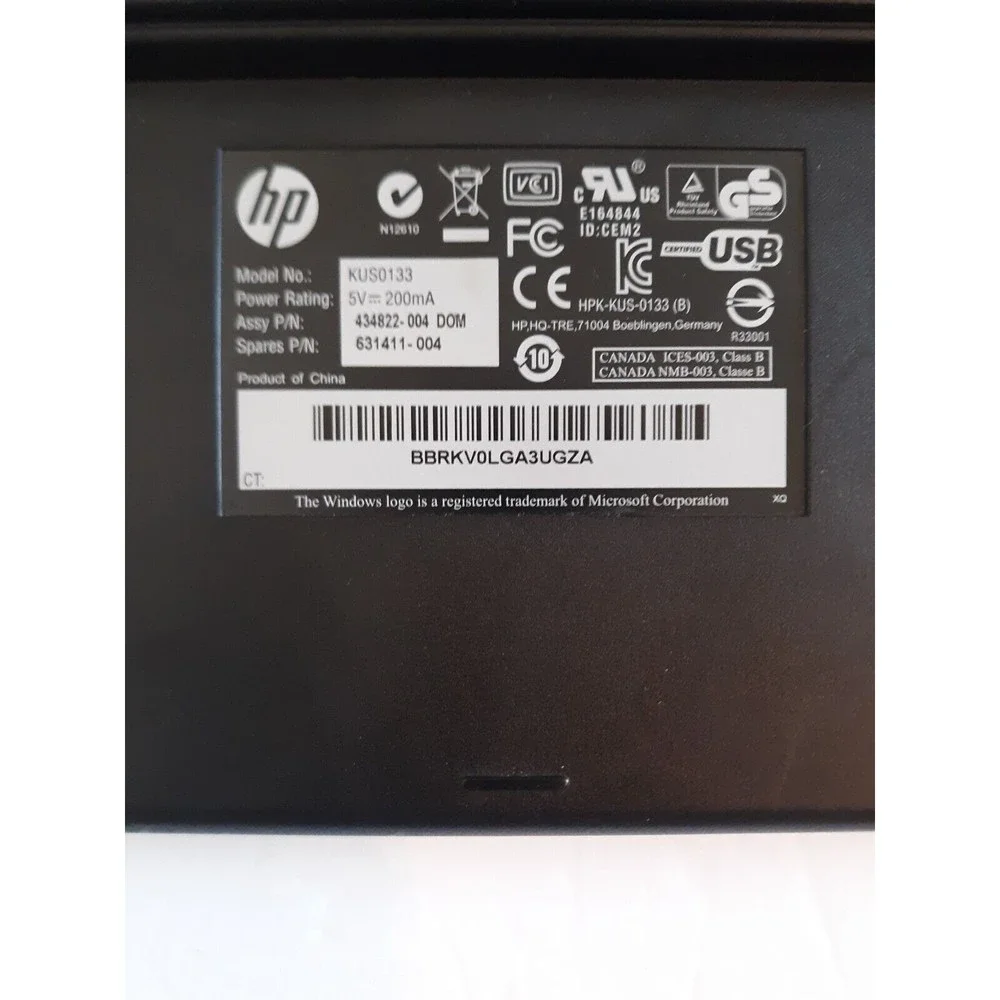 HP Keyboards with Smart Card Reader KUS-0133 434822-004